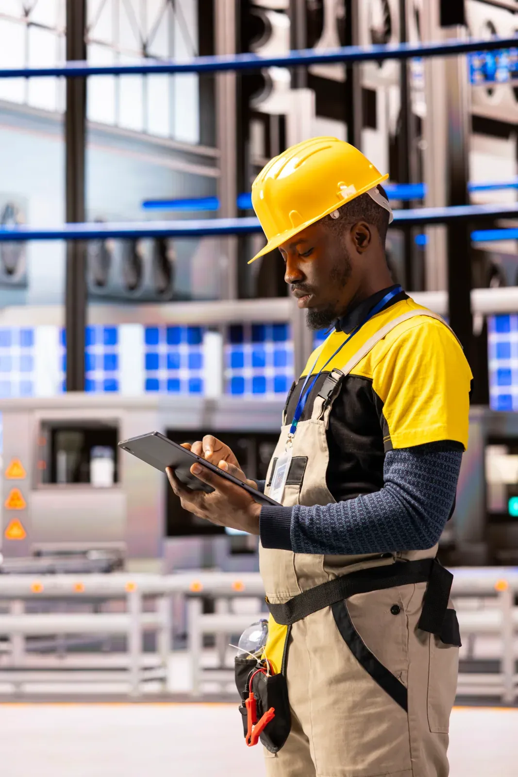 Engineer analyzing systems on an active project