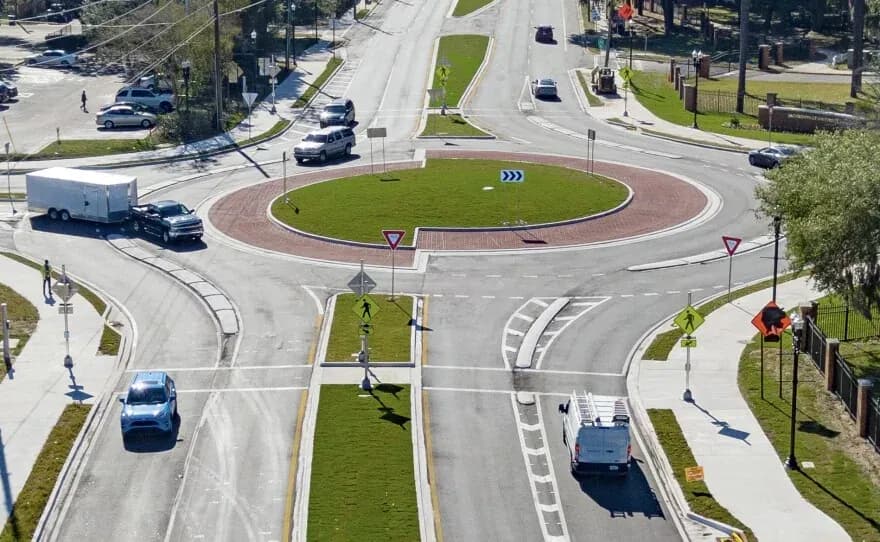University-Merrill Turbo Roundabout (gateway intersection improvement) project photo